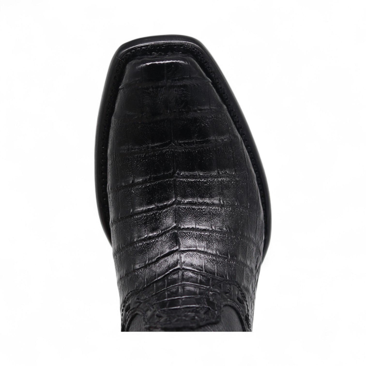 Aleron Men's Black Croc Belly Exotic Leather Boots