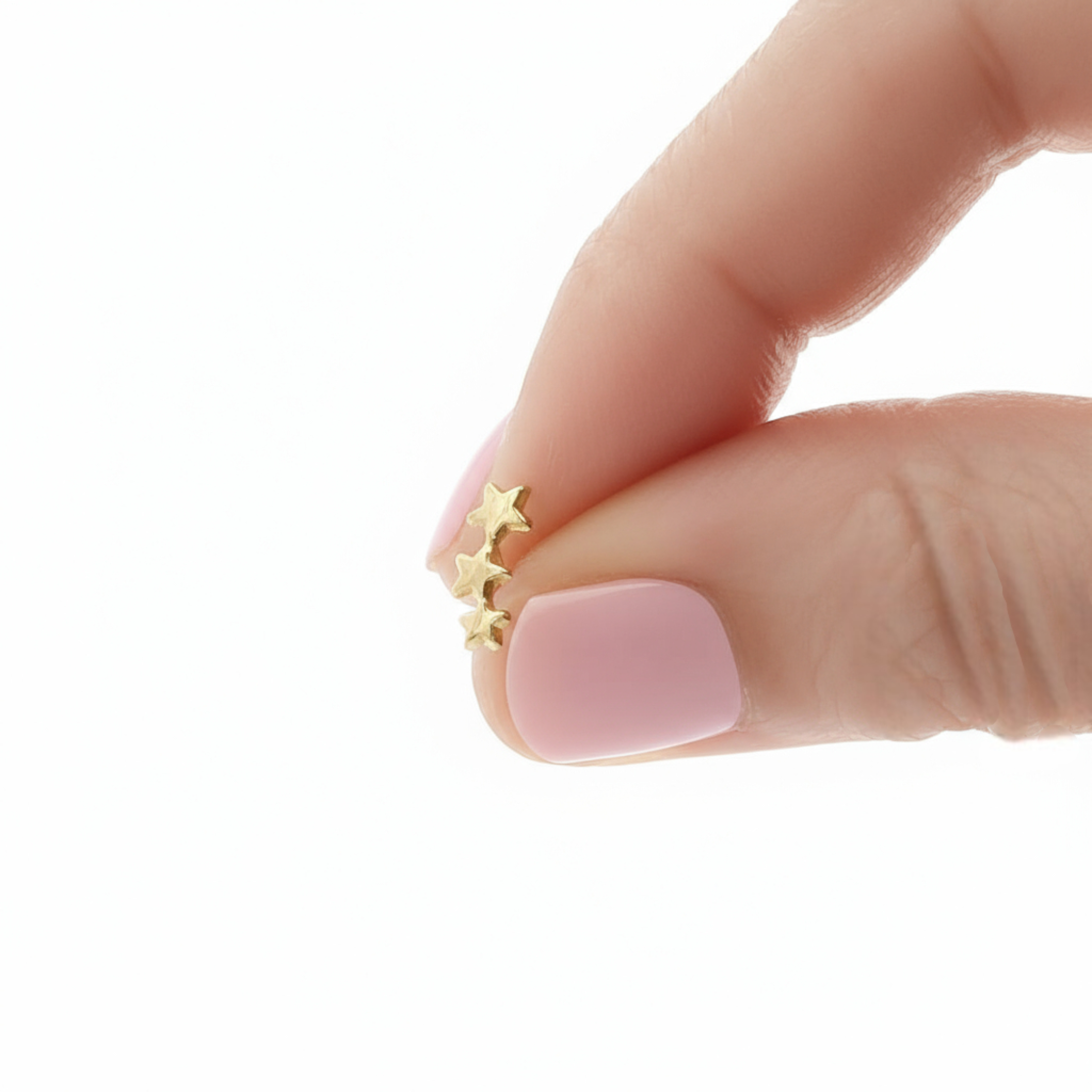 Delicate Yellow Gold 10K Stud Earrings