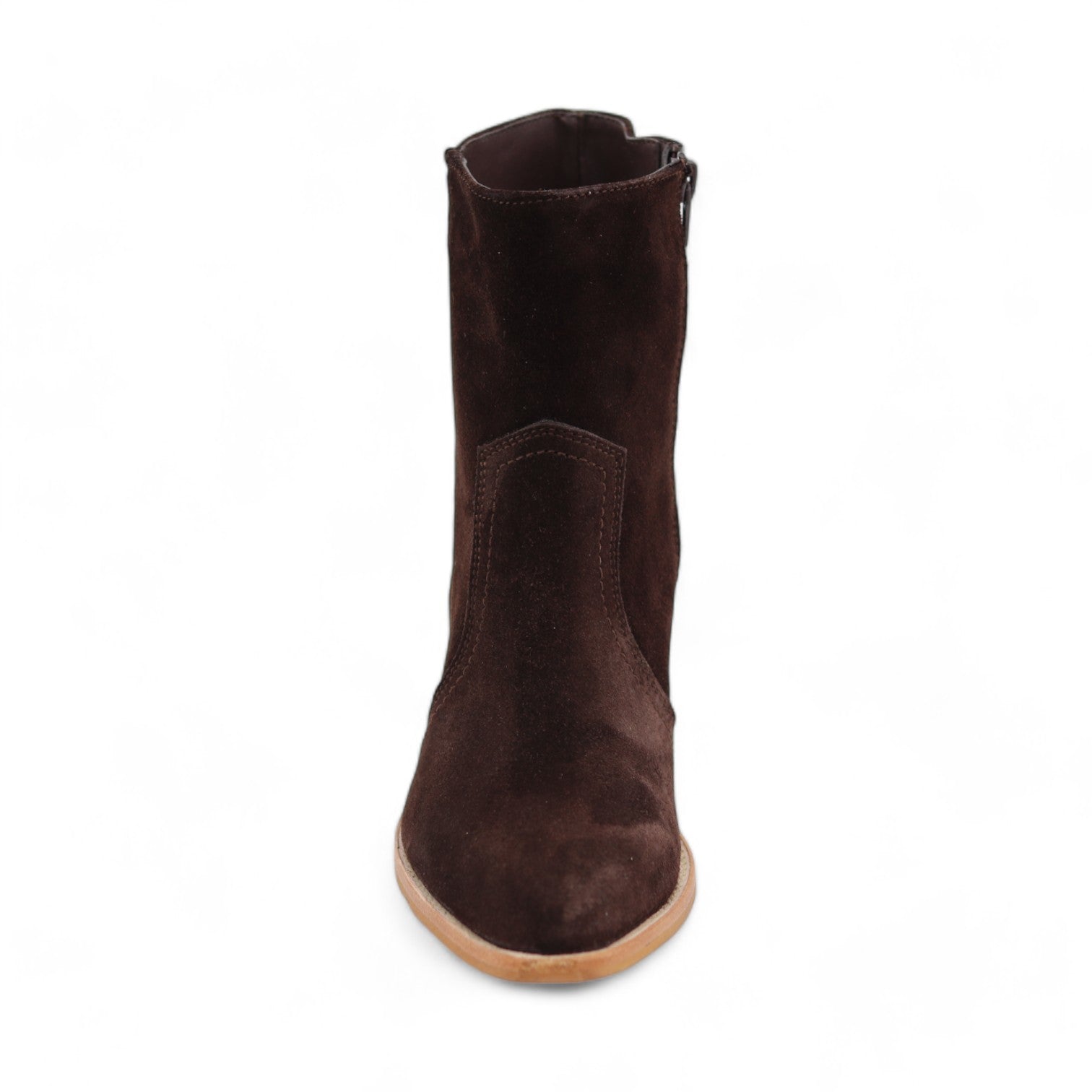 Texana Women's Brown Suede Leather Short Boots