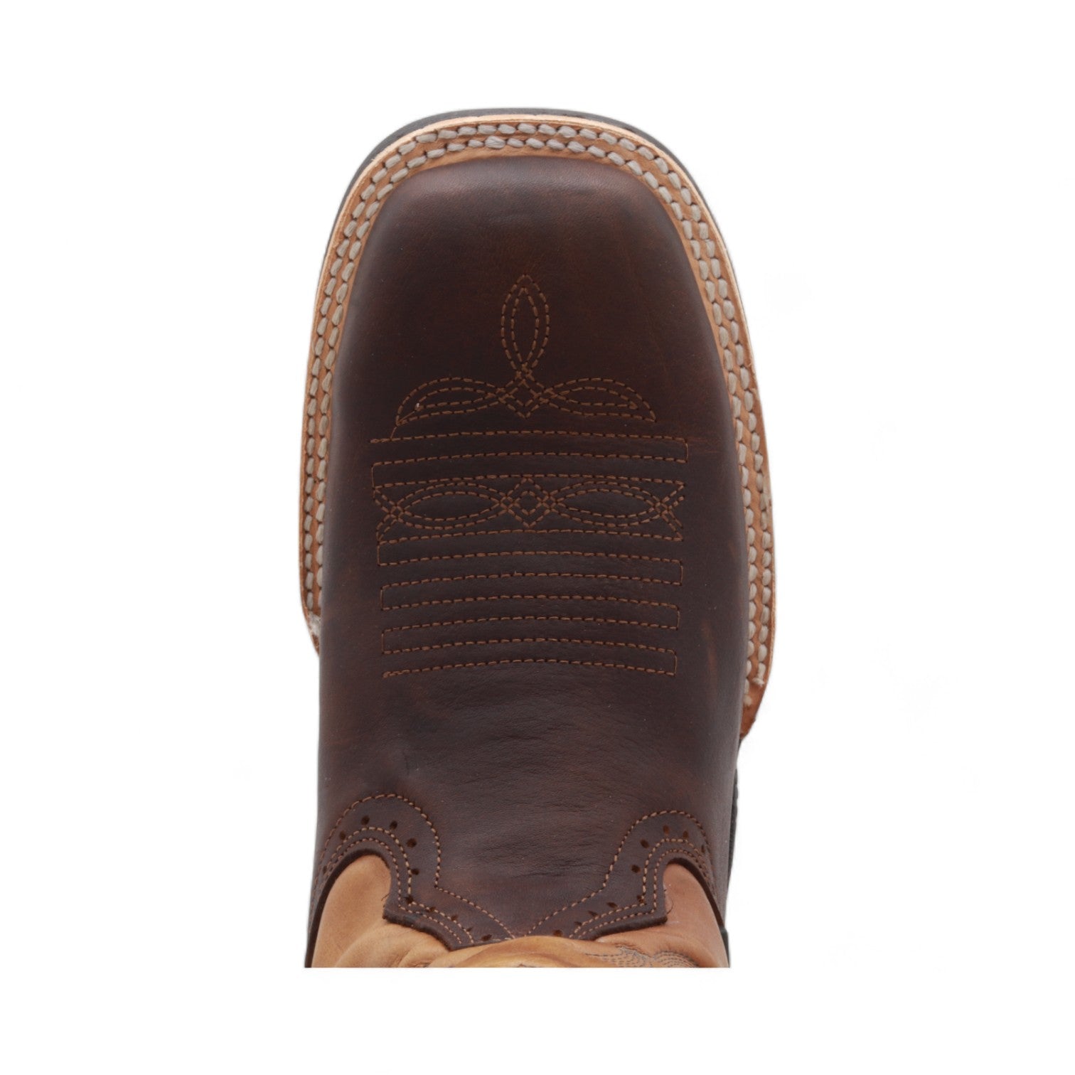 Dallas Men's Fox Print Brown and Honey Leather Boots