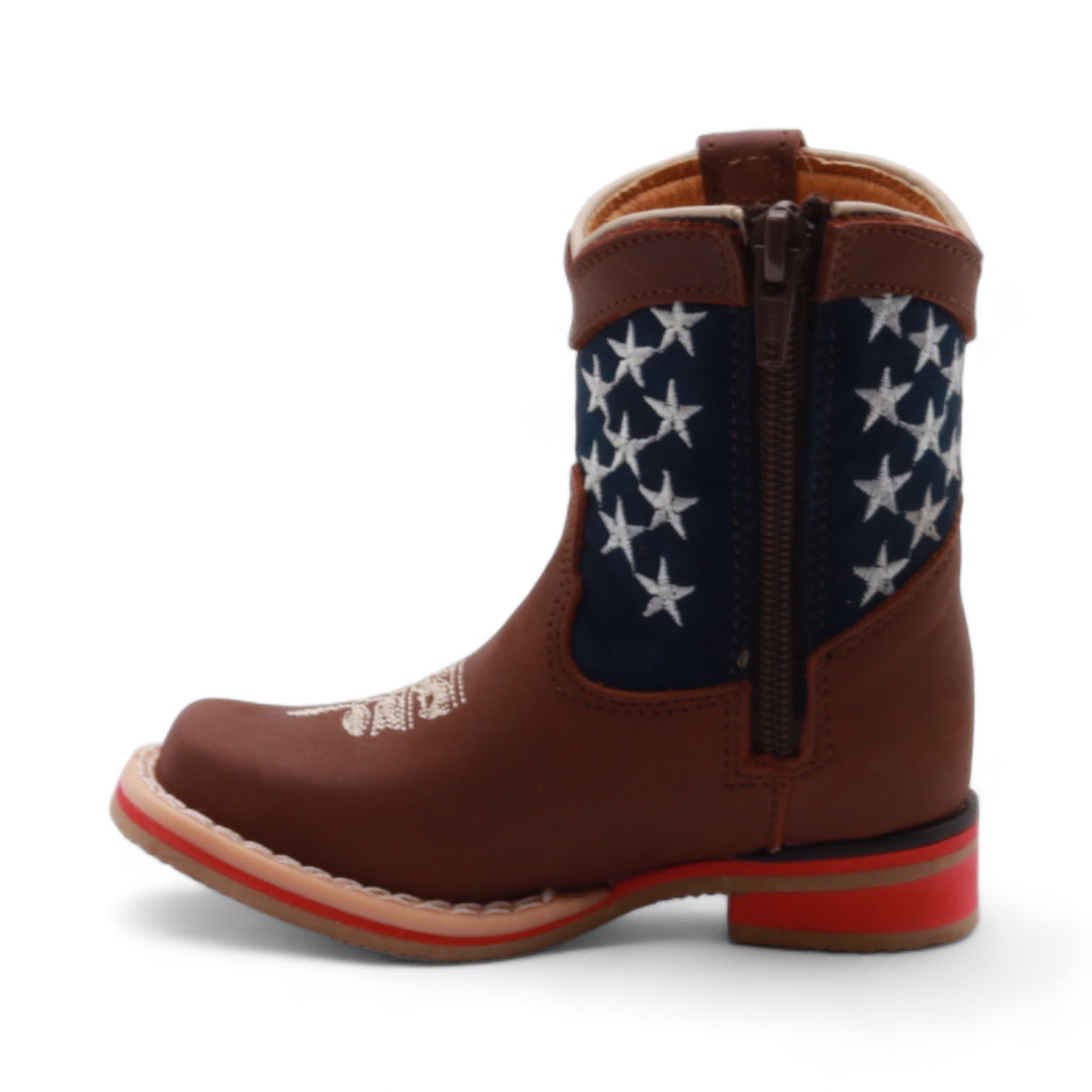 Carson Kids Brown Leather Boots