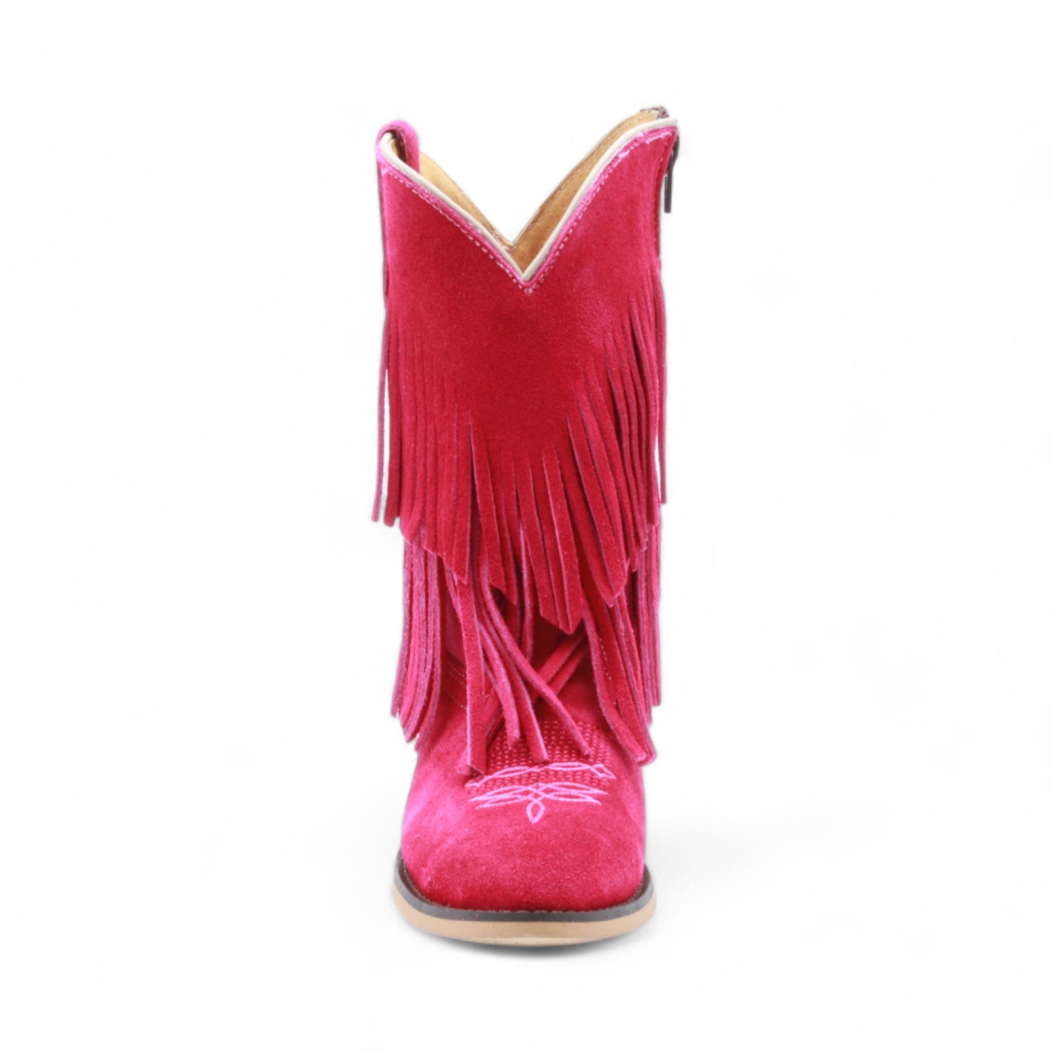 Ella Juniors Fuchsia Suede Leather Boots