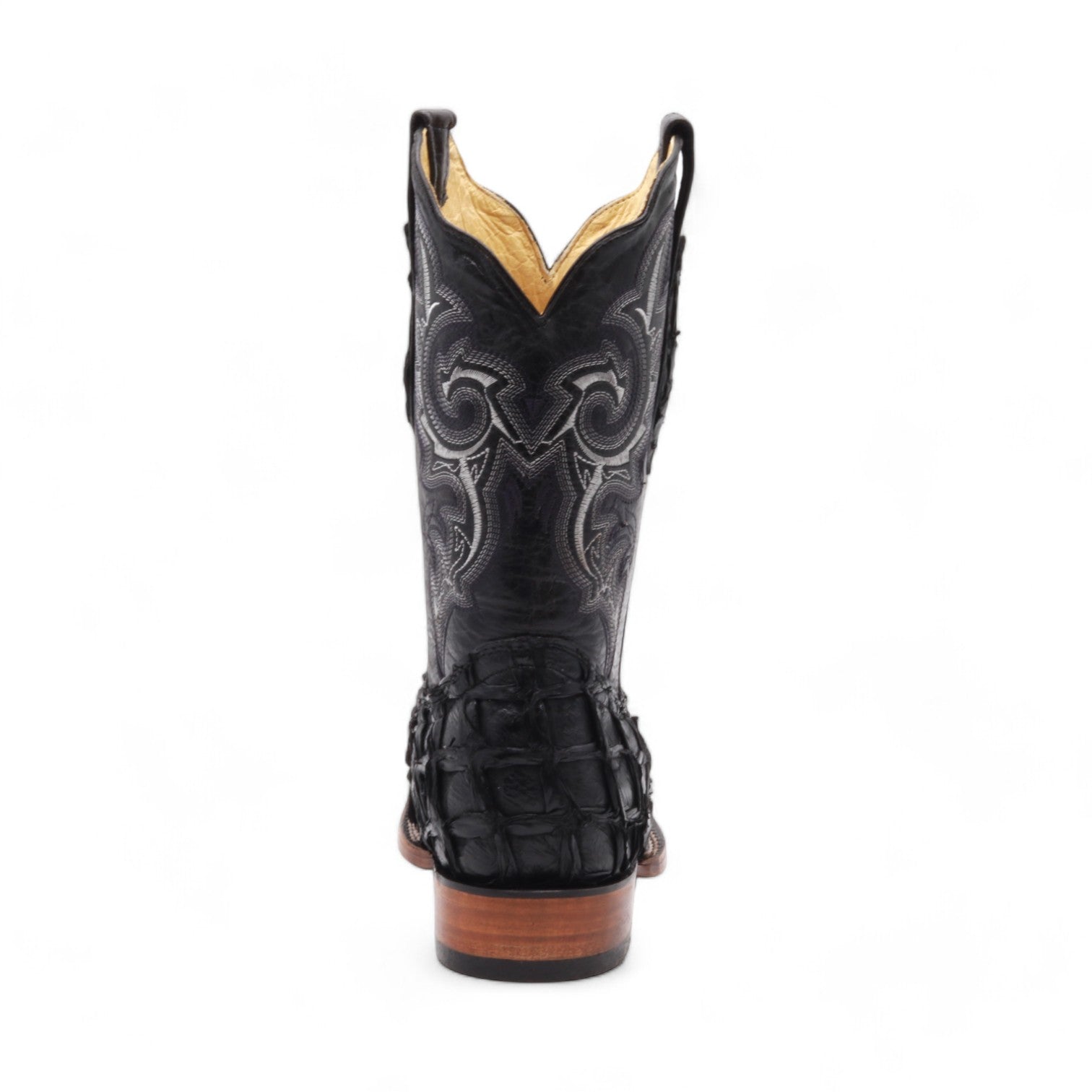 Orson Men's Black Pirarucu Exotic Leather Boots