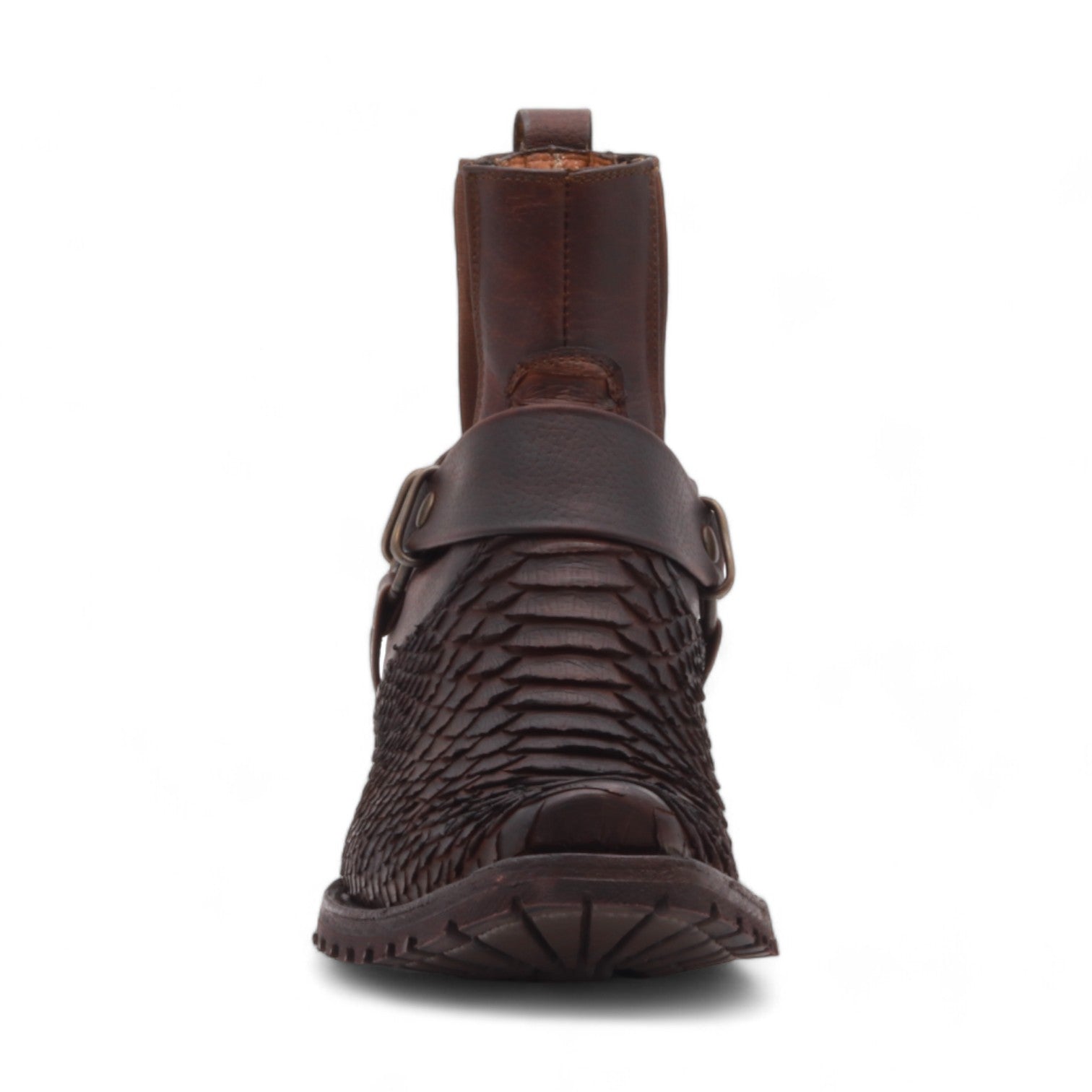 Taro Men's Brown Python Exotic Leather Boots