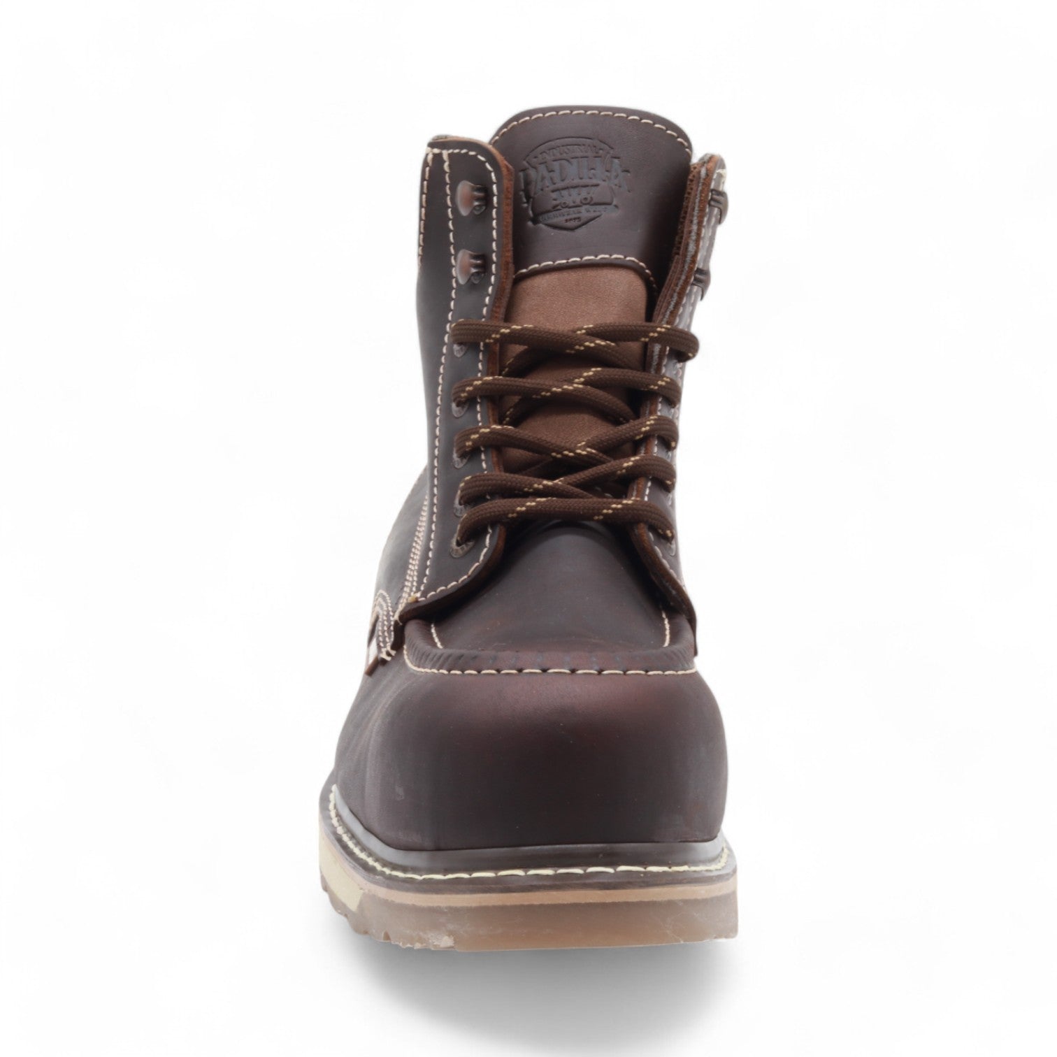 Antoa Cocoa Brown Leather Composite Safety Toe Short Boots