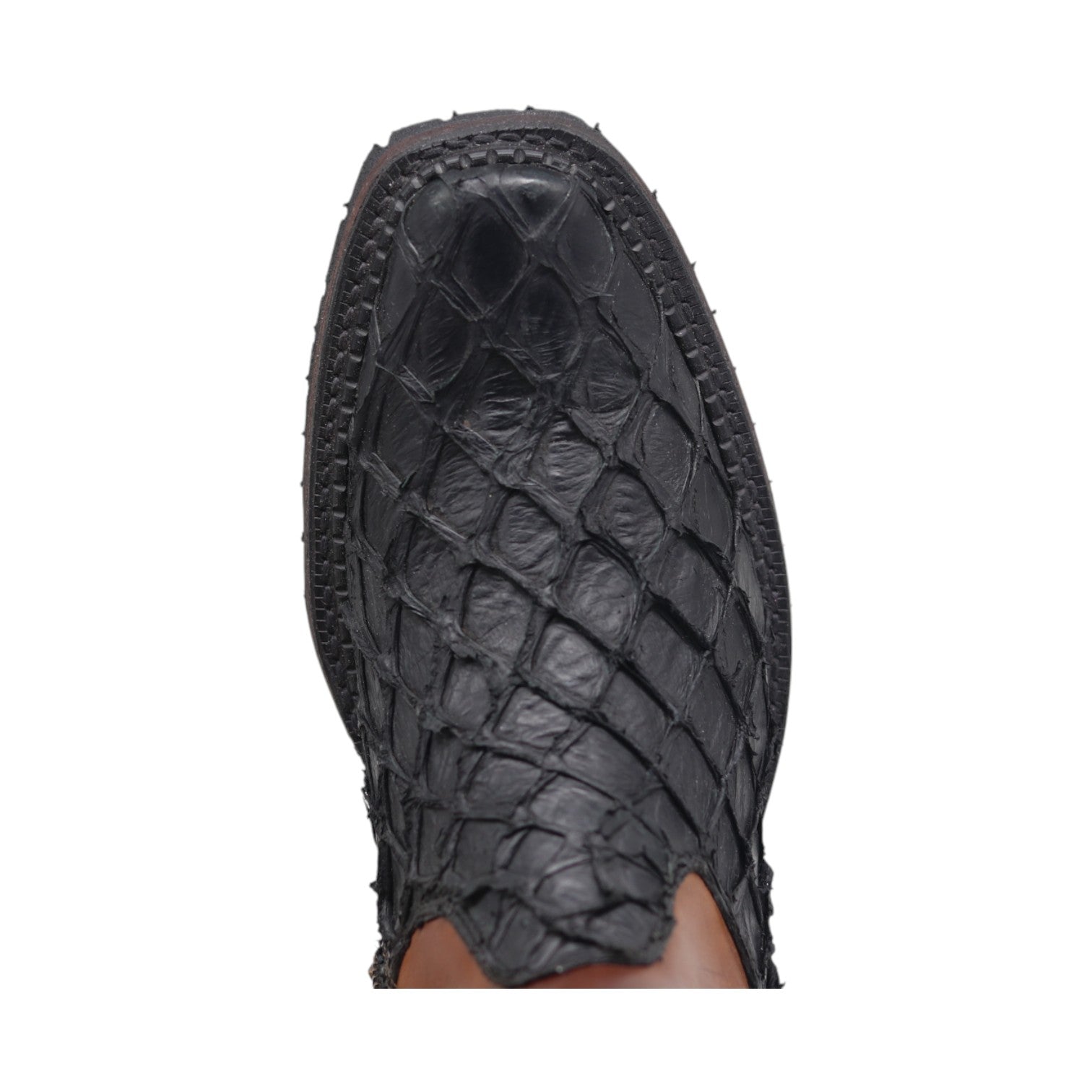 Mason Men's Black Pirarucu Exotic Leather Boots