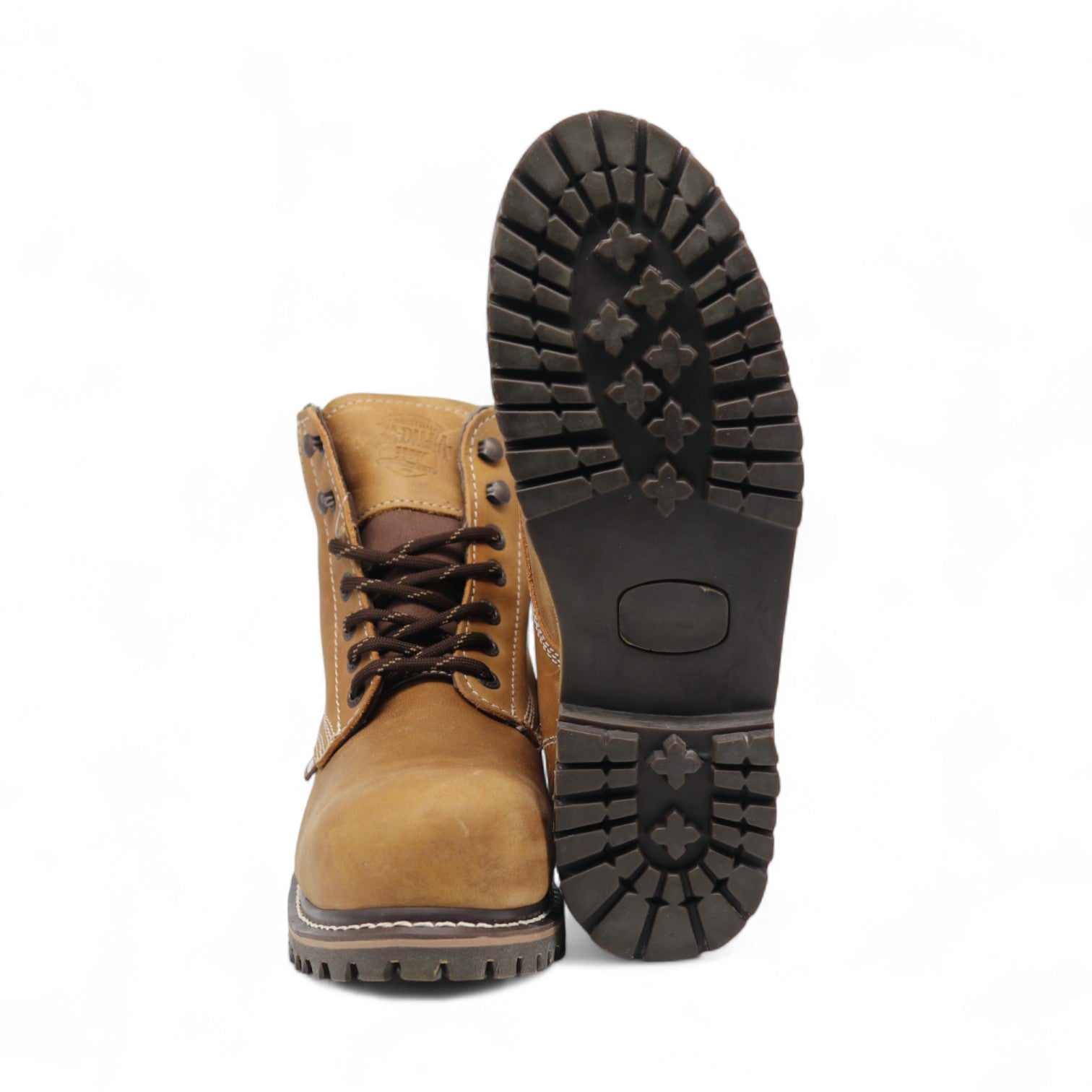 Pine Ocher Leather Composite Safety Toe Short Boots