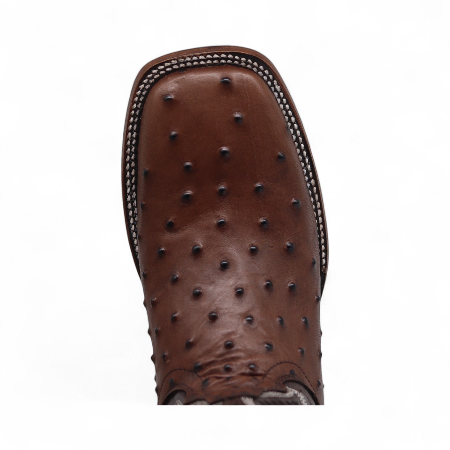 Tafari Men's Brown Ostrich Exotic Leather Boots